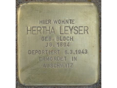 Bildvergrößerung: Stolperstein Hertha Leyser 