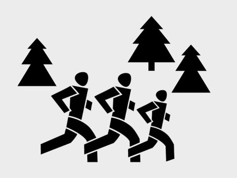 Leichtathletik-Strasse Piktogramm