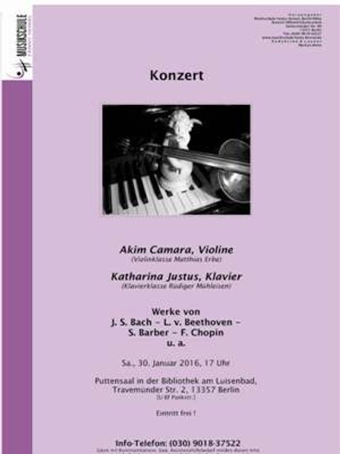 Plakat Kammermusik-Konzert