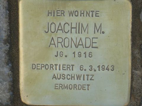 Stolperstein für Joachim M. Aronade