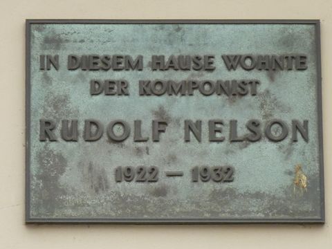 Gedenktafel für Rudolf Nelson, 10.2.2011, Foto: KHMM