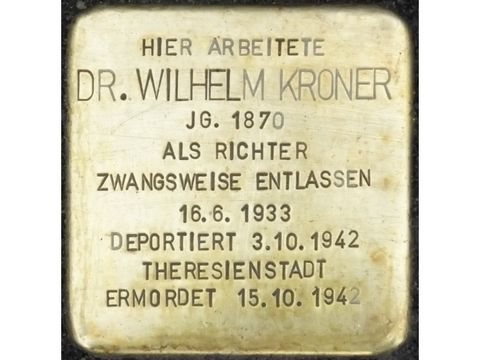 Bildvergrößerung: Stolperstein Dr. Wilhelm Kroner
