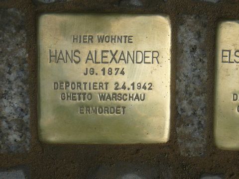 Stolperstein für Hans Alexander