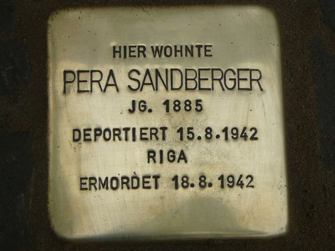 Stolperstein für Pera Sandberger