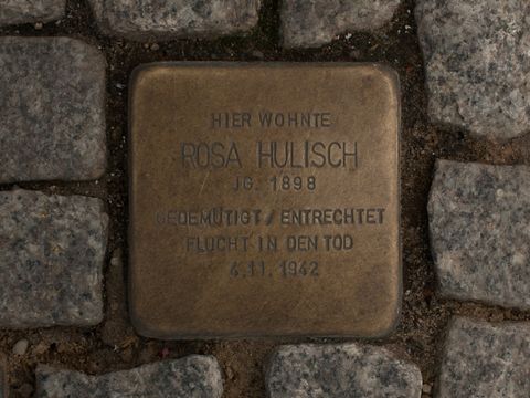 Stolperstein Rosa Hulisch, Foto: Bukschat & Flegel