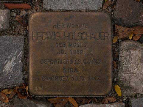 Stolperstein Hedwig Holschauer, 25.08.2012