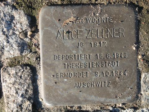Stolperstein für Alice Zellner, 26.1.2012