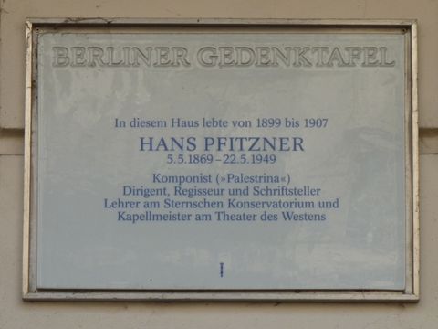 Gedenktafel für Hans Pfitzner, 29.3.2014