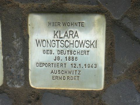 Stolperstein Klara Wongtschowski