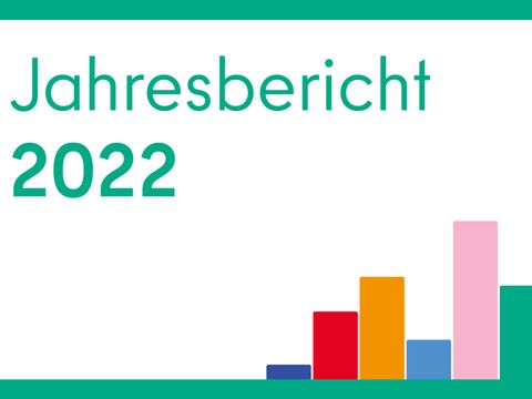 Infokachel mit der Überschrift Jahresbericht 2022 