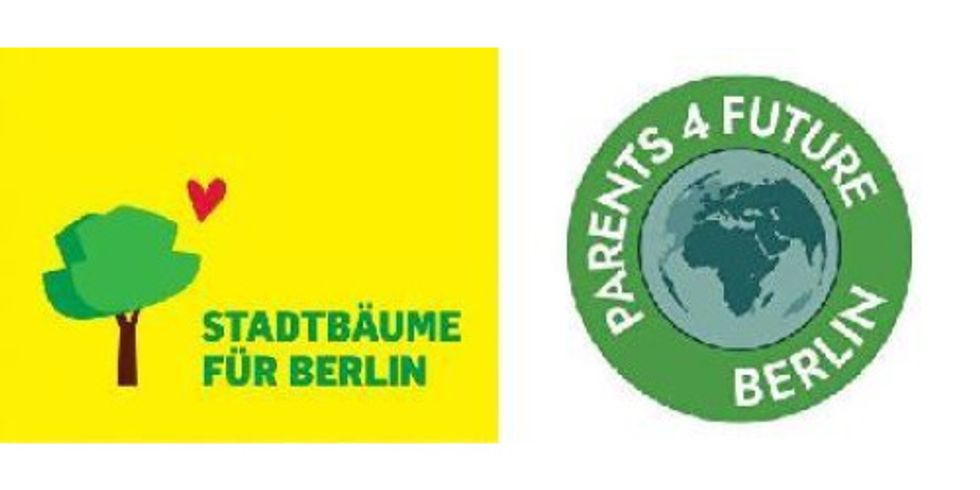 Logos der Stadtaumkampagne sowie Parents for Future Berlin