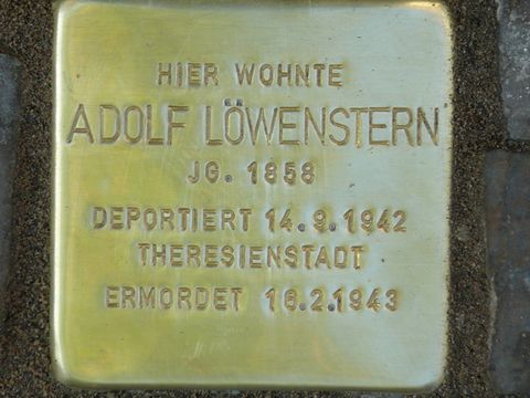 Stolperstein für Adolf Löwenstern, 24.10.2008