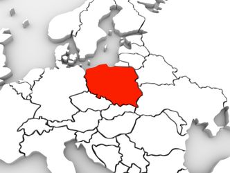 Polen Karte abstrakt 3d Europa Kontinent 
