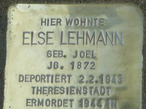 Stolperstein für Else Lehmann