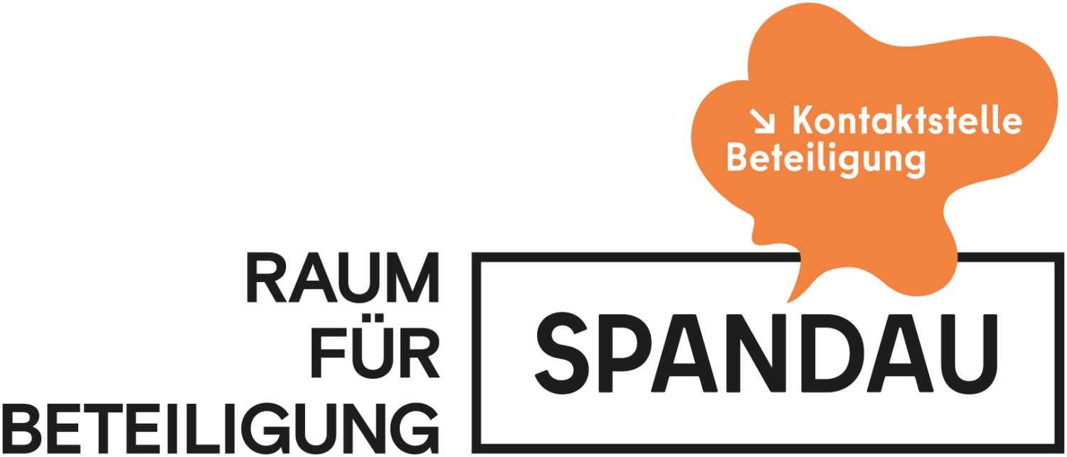 Logo der Kontaktstelle Beteiligung, Raum für Beteiligung Spandau in Orange