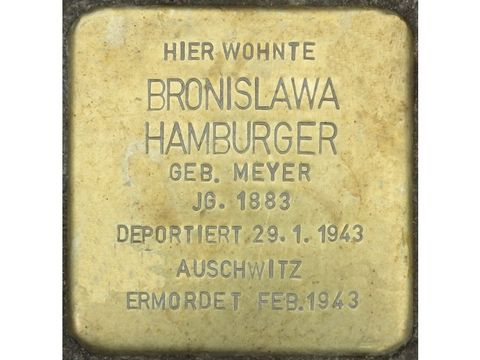 Bildvergrößerung: Stolperstein Bronislawa Hamburger