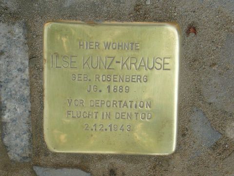 Bildvergrößerung: Stolperstein für Ilse Kunz-Krause