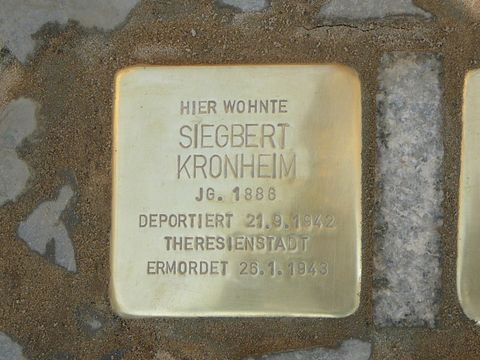 Bildvergrößerung: Stolperstein für Siegbert Kronheim
