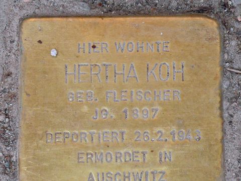 Stolperstein für Hertha Koh