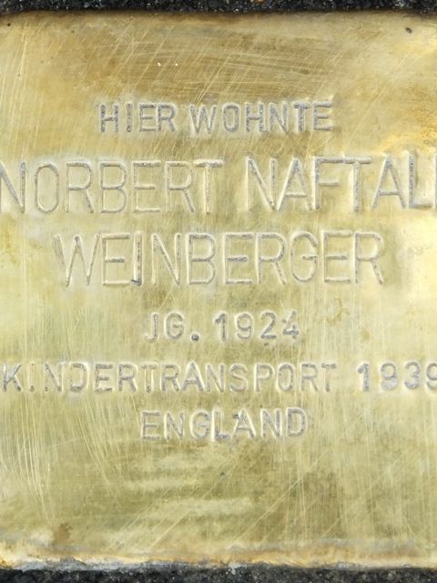 Stolperstein Norbert Naftali Weinberger, Foto:H.-J. Hupka