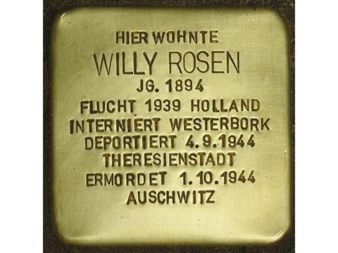 Stolperstein für Willy Rosen.