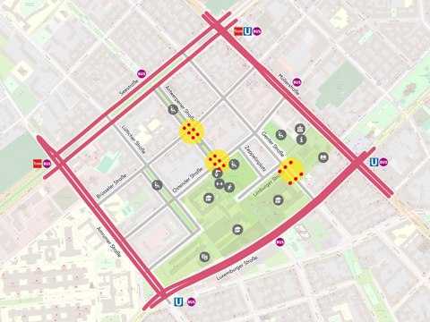 Kiezblock Brüsseler Kiez: Karte