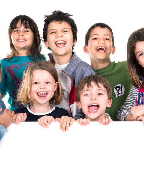 Bildvergrößerung: Sieben lachende Kinder