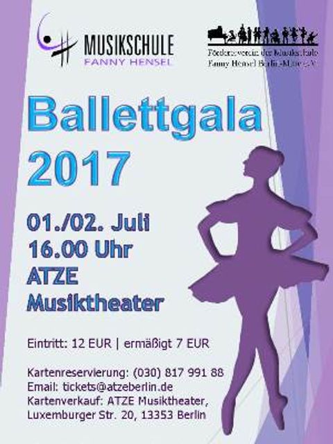 Plakat Ballettgala 2017