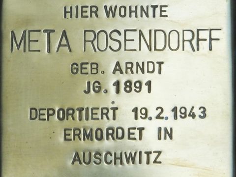Stolperstein Meta Rosendorff,
