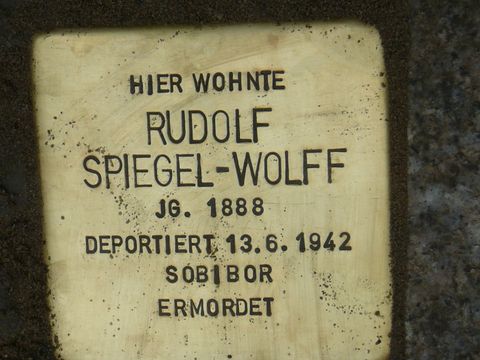 Stolperstein fÃ¼r Rudolf Spiegel-Wolff