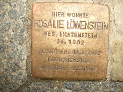 Stolperstein für Rosalie Löwenstein, 27.07.2011