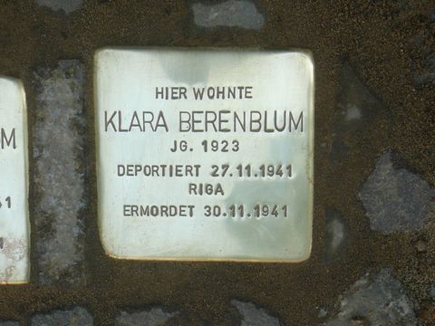 Stolperstein für Klara Berenblum