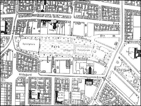 Planungen im Stadtplan 1921