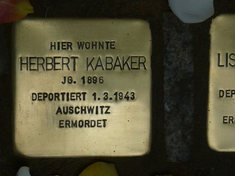 Stolperstein für Herbert Kabaker
