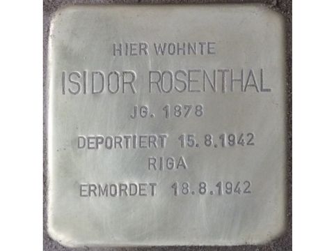 Stolperstein Isidor Rosenthal