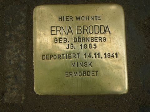 Stolperstein für Erna Brodda