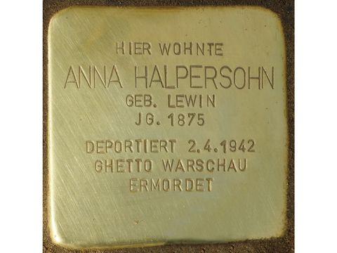 Stolperstein für Anna Halpersohn
