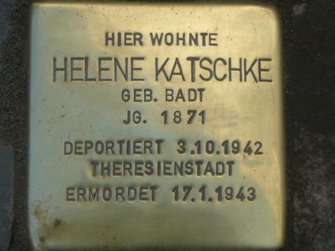 Bildvergrößerung: Stolperstein für Helene Katschke