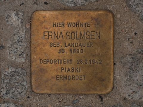 Stolperstein Erna Solmsen, 10.06.2012