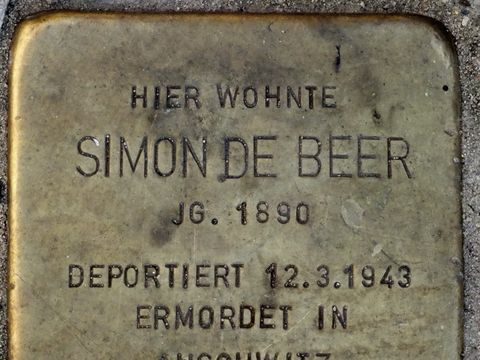 Stolperstein Simon De Beer