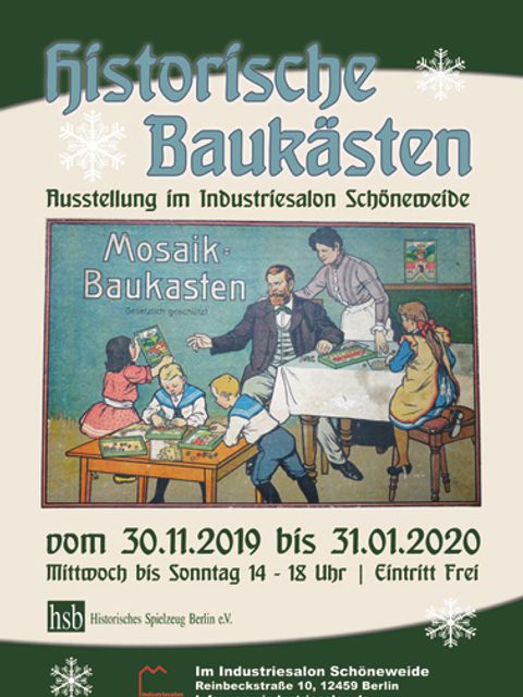 Plakat zur Veranstaltung Historische Baukästen im Schöneweider Industriesalon