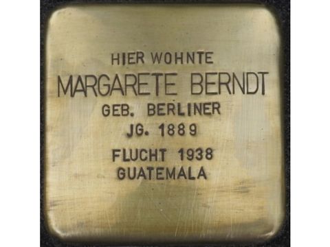 Bildvergrößerung: Stolperstein Margarete Berndt