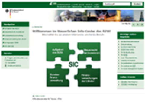 Screenshot der Webseite des Bundeszentralamts für Steuern