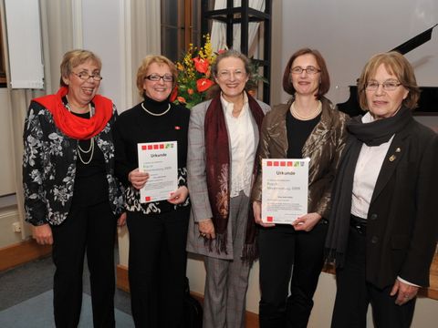 v.l. Burgunde Grosse (DGB), Jutta Scholz, Monika Thiemen, Anke Harbs und Dr. Marianne Suhr, Foto: Andreas Fritsch