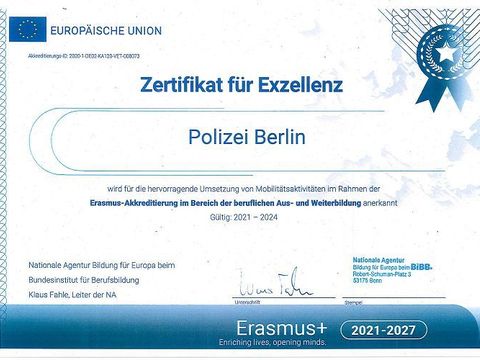 Zertifikat-für-Exzellenz - Erasmus+