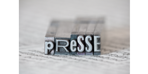 Darstellung des Wortes "Presse" aus Bleisatzlettern