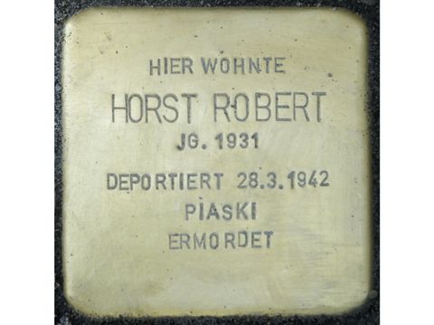 Stolperstein Horst Robert, Foto:H.-J. Hupka, 2014