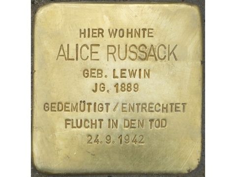 Stolperstein Alice Russack