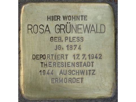 Bildvergrößerung: Stolperstein Rosa Grünewald