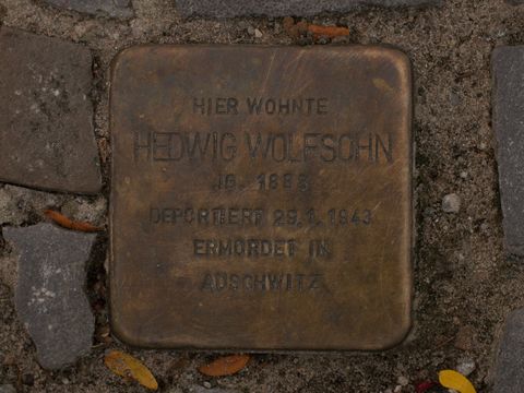 Stolperstein Hedwig Wolfsohn, 25.08.2012